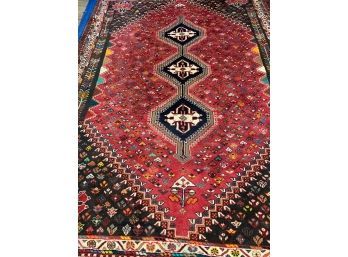 Hand Knotted Persian Qashqai  Rug 94'x60'.  #4714.