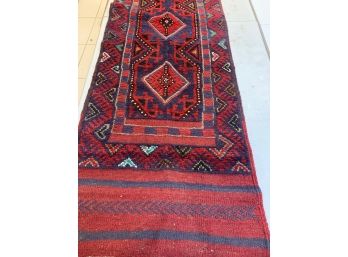 Hand Knotted Afghan Runner 101'x22'     #4476