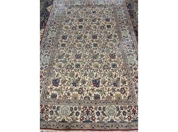Very Fine Hand Knotted Persian Silk&Wool Nain 92'x60'.  #4171.