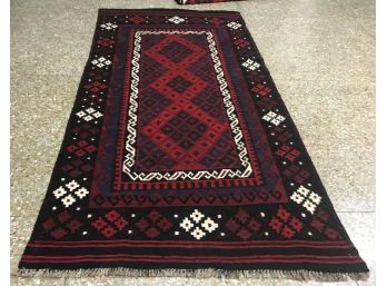 Hand Knotted Afghan Rug 6.8x3.4 Ft    #4475