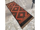 Hand Knotted  Kilm Rug 132'x48.  #4594.