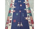 Hand Knotted Kilm Rug 84'x48'.  #4645.