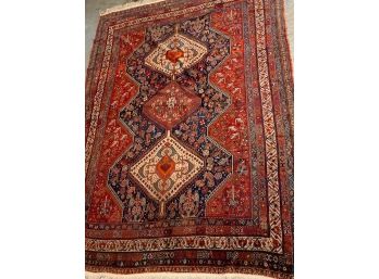 Antique Hand Knotted Persian Ghasghie Rug 120'x82'.   #4829.