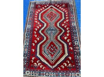Hand Knotted Persian Turkman Rug 62'x46'.   #4774