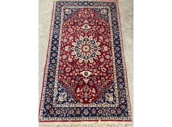 Hand Knotted Esfahan  Rug  3x5 Ft    #4813.