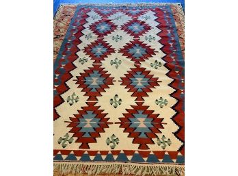 Hand Knotted Kilm Rug 105'x72'. # 4566