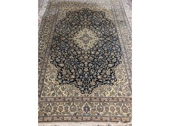 Very Fine Hand Knotted Silk&Wool Persian Nain Rug 116'x79'   # 3127