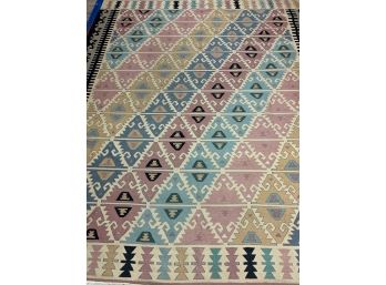 Hand Knotted Kilm Rug  113'x96'.  #3045