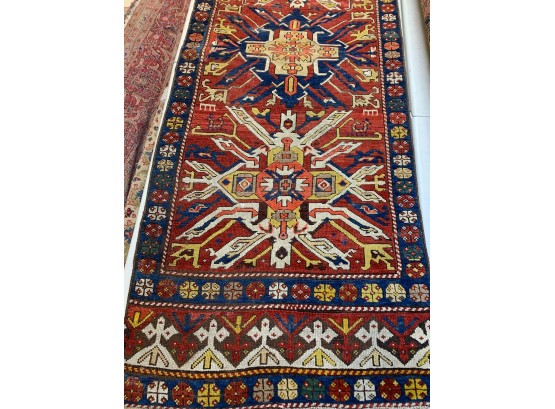 Antique Hand Knotted Shirvan Rug 76'x28'  #3037