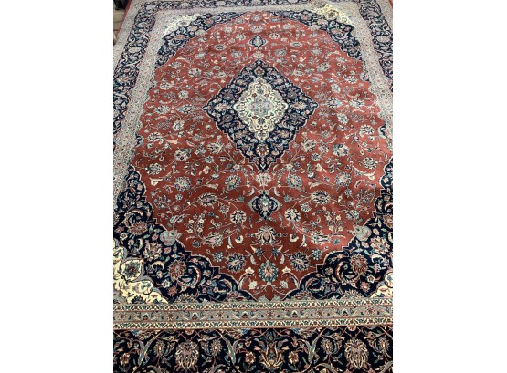Hand Knotted Persian Kashan Rug 144'x96'.   #3038