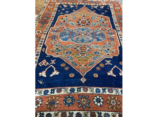 Antique Hand Knotted Persian Heriz Rug 75'x48'.   # 2676
