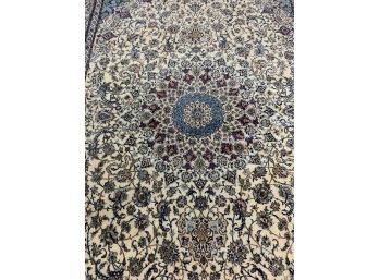 Very Fine Hand Knotted Silk&Wool Persian Nain Rug 122'x82' #2549
