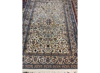 Fine Hand Knotted Silk&Wool Persian Nain Rug  96'x72'.  #2776