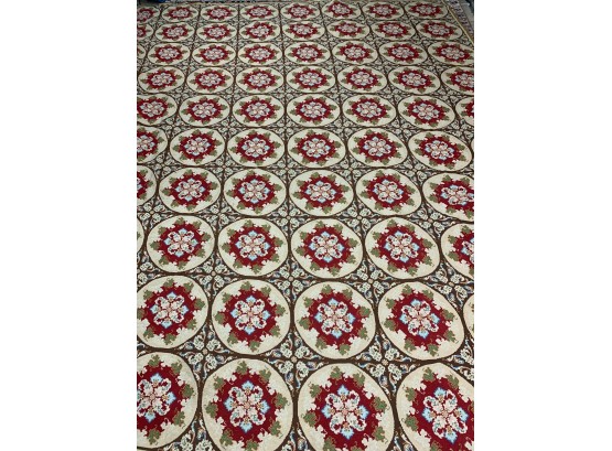 Hand Knotted Needlepoint Rug  144'x108'. #2786