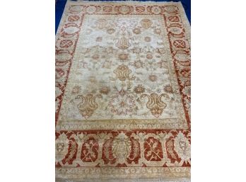 Hand Knotted Wool Oushak Rug 120'x96' #3245