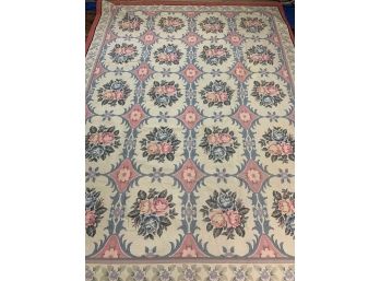 Hand Knotted Needlepoint Rug  119'x88'.  #3184.