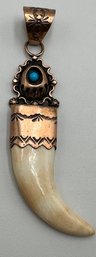 Vintage Native Signed Claw W Turquoise