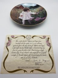 1988 Donald Zolan Collector's Plate - Ribbons And Roses