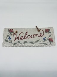 Handmade Pottery Welcome Sign Wall Hanging