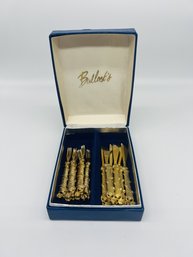 Beautiful Gold Tone Fork And Knive Set