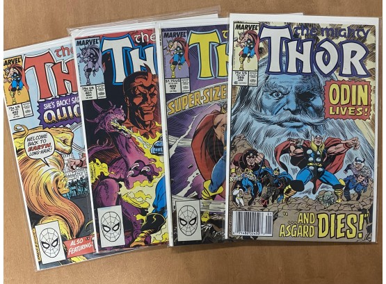 4 Comic Lot: Thor #399, 400, 401, 402
