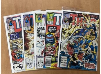 4 Comic Lot: Thor #386, 389, 391, 392, 393
