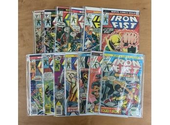 13 Comic Lot:  Iron Fist Lot 1-15 (Marvel 1975) Missing 13,14