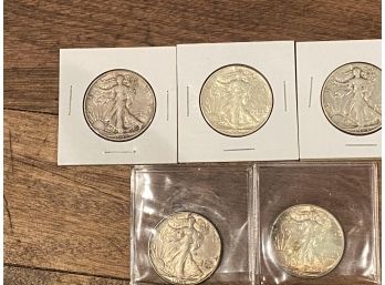 US Coin - Lot Of 5 Walking Liberty Halves
