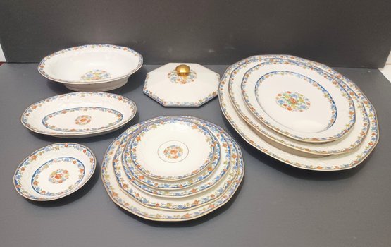 Theodore Haviland Limoges France Porcelain Tableware Plates, Platters & Toureen 56 Pieces