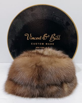 Leonore Marshall New York Made Vintage Women's Winter Real Fur Hat