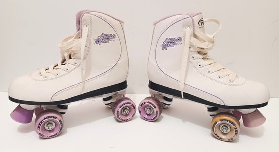Roller Star 600 Roller Skates Women's Size 8 White & Purple Gently Used