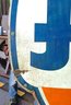 Super Rare Vintage GULF Oil Outdoor 2 Side Painted Metal Advertising Street Sign 6' Tall 4' Deep With Brackets