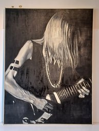 Musician Rock Legend Johnny Winter Large Original Oil On Canvas Signed Spero 36 X 48