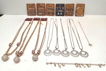 Assortment Of Unused Fashion Jewelry Long Way Pendant Necklaces Charmalong Charms & More