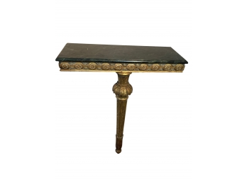 Antique Wall Mounted Console Gold Leafed Table