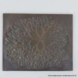 Ruth Asawa Bronze Flower, 1979 Cast Bronze Relief Plaque
