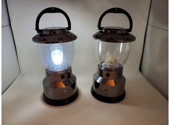 Pair Of G.E. Battery Powered Camping Lanterns