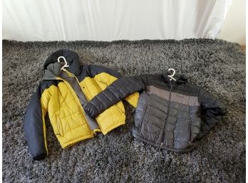 Two Size Small Men's Puffy Coats: Marmot Down, EMS