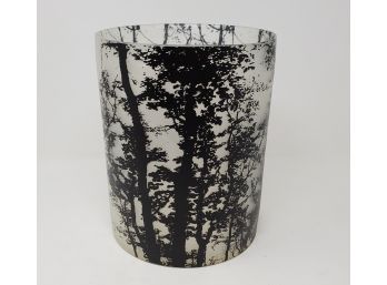 Tree Silhouette Design Acrylic Trashcan