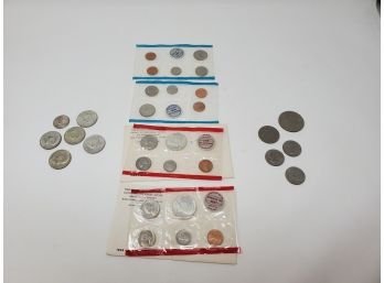Lot Of Pre & Post 1964 US Coins & Currency & Uncirculated Mint Sets