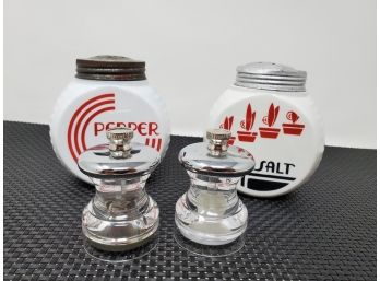 Pair Of Milk Glass Salt & Pepper Shakers & More