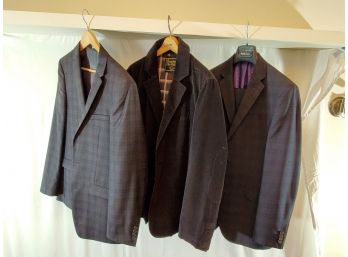 Men's Clothing: Corduroy Sport Coat, DKNY Blazer, Ted Baker Suit