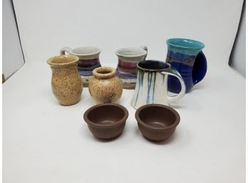 Assorted Stoneware & Artisan Coffee Mugs