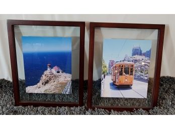 Two Floating Glass Frame Photos