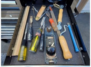 Lot Of Tools: Chisels, Files, Wood Plane