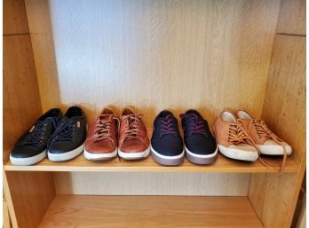 Four Pairs Of Men's Shoes: Ecco, Cole Haan, Nike, Seavees