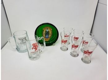 Barware: Pint Glasses, Schooners, Ashtray
