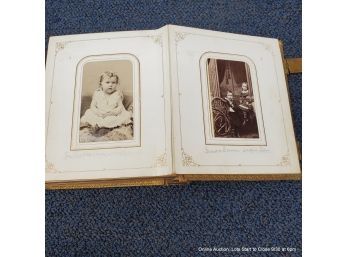 Circa 1863 Photo Album Full Of Assorted Portraits Of Children And Adults