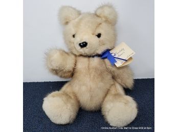 Real Mink Teddy Bear 'buddy Bear' By J. Gilmour Of Reconditioned Mink Hand Sewn Limited Edition #134