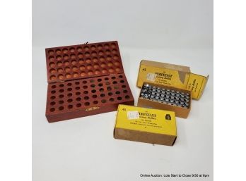 Perfecast 180 Grain 45 Cal. Semi-wad Cutter (two Boxes) And A Wooden Box